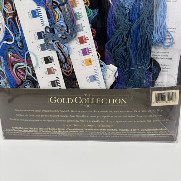 Dimensions Gold Collection Cross Stitch Kit Aurora Cabin Winter Mountain NEW Opn - Picture 6 of 7